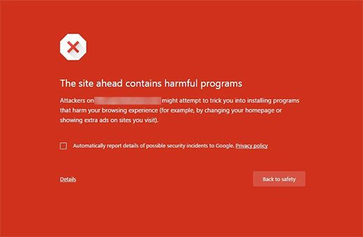 رفع خطا This site ahead contains harmful programs