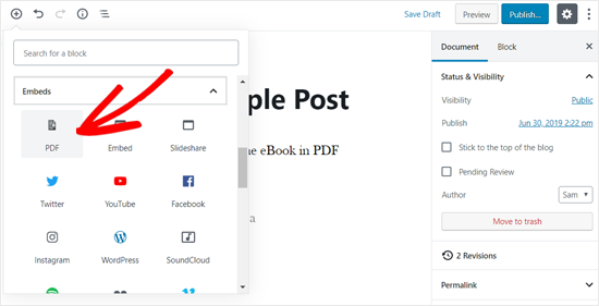 افزودن فایل PDF و Word به نوشته در وردپرس